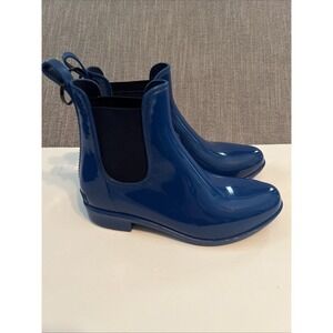Lauren Ralph Lauren Tally Chelsea Pull On Ankle Rain Boots Womens Size 6 Blue